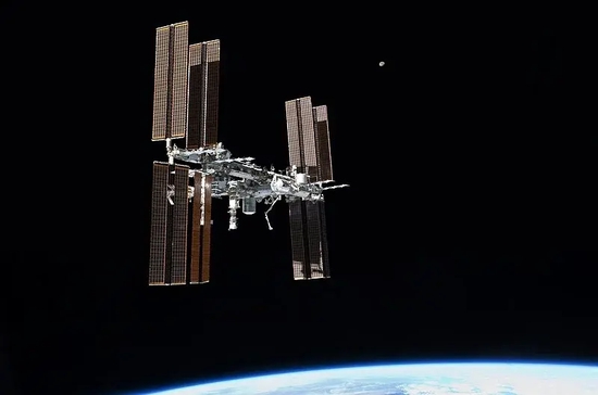 The ISS orbits so close to the surface that it can be seen with the naked eye.